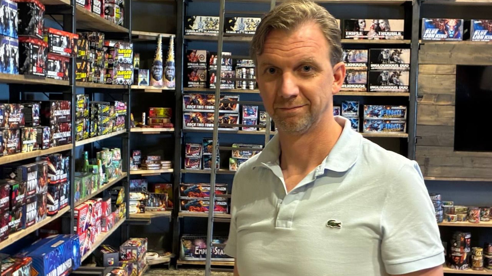 Vuurwerkimporteur Jasper Groeneveld.