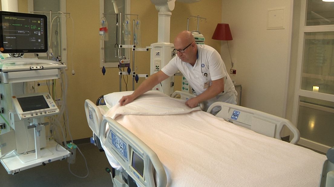 Een bed op de intensive care in het UMC Utrecht.