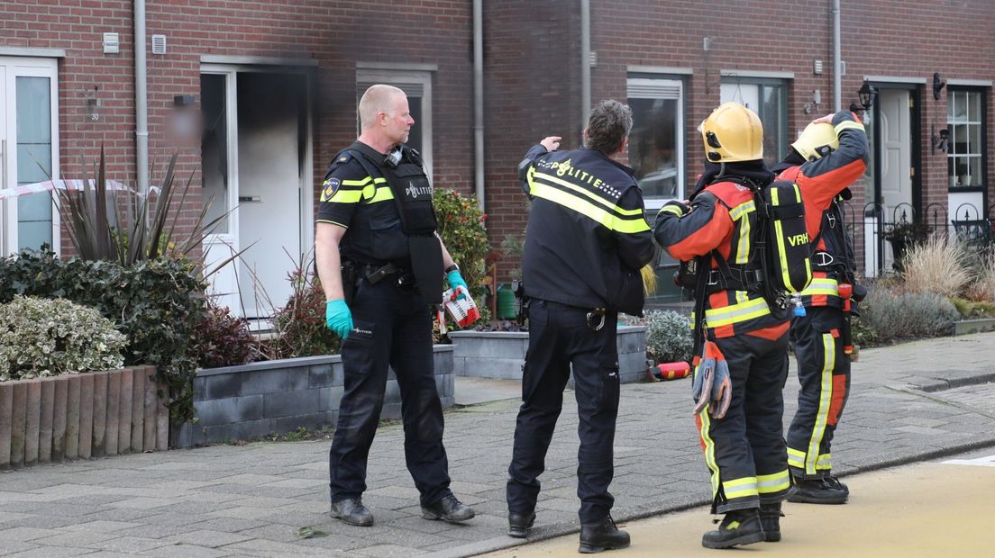 In het huis in Oude Wetering brak ook brand uit