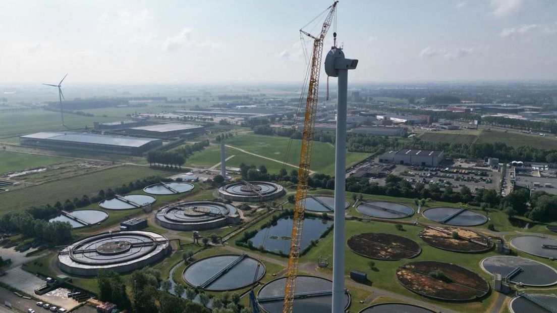 De nieuwe windturbine in Duiven