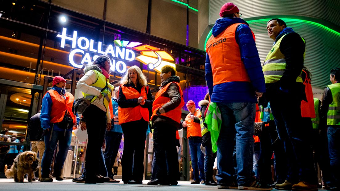 Een eerdere staking bij Holland Casino.