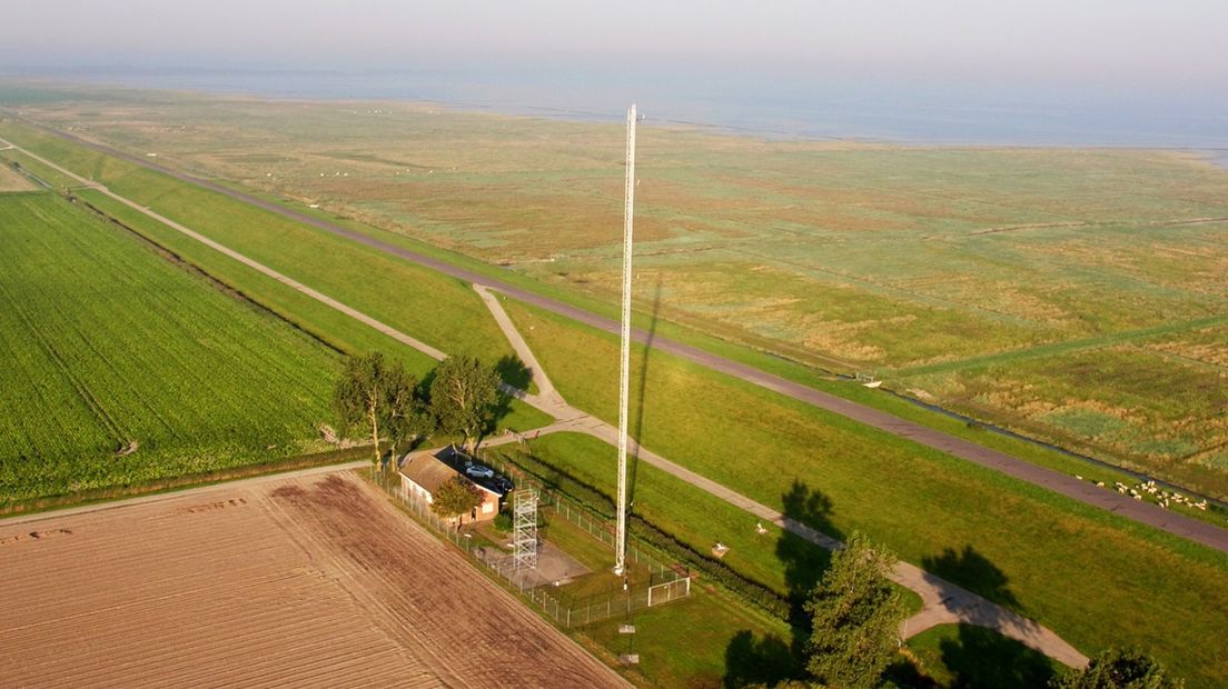 Het CO2-meetstation Lutjewad bij Hornhuizen