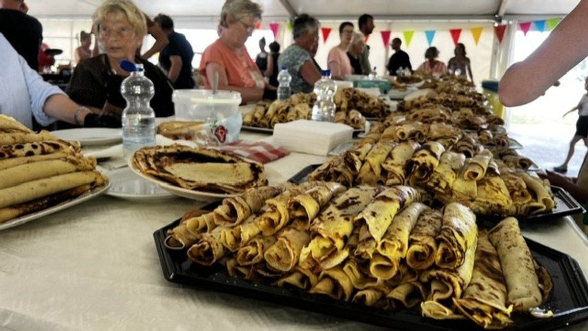Betonmixers draaien voor duizenden pannenkoeken in Aagtekerke