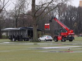 Boeren starten opbouw voor demonstratie, Duitse waterkanonnen staan klaar