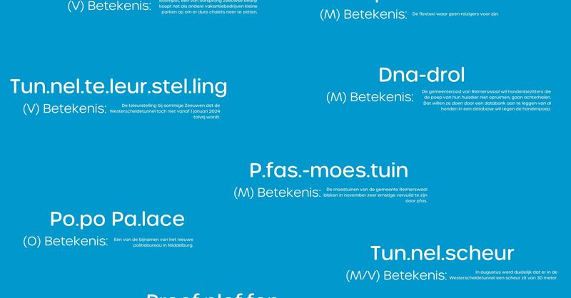 Wat is het Zeeuwse woord van het jaar? Jij bepaalt - Omroep Zeeland