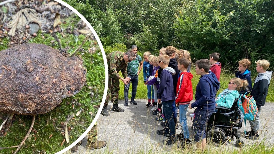 Knallend einde van schooljaar; basisschoolklas vindt handgranaat