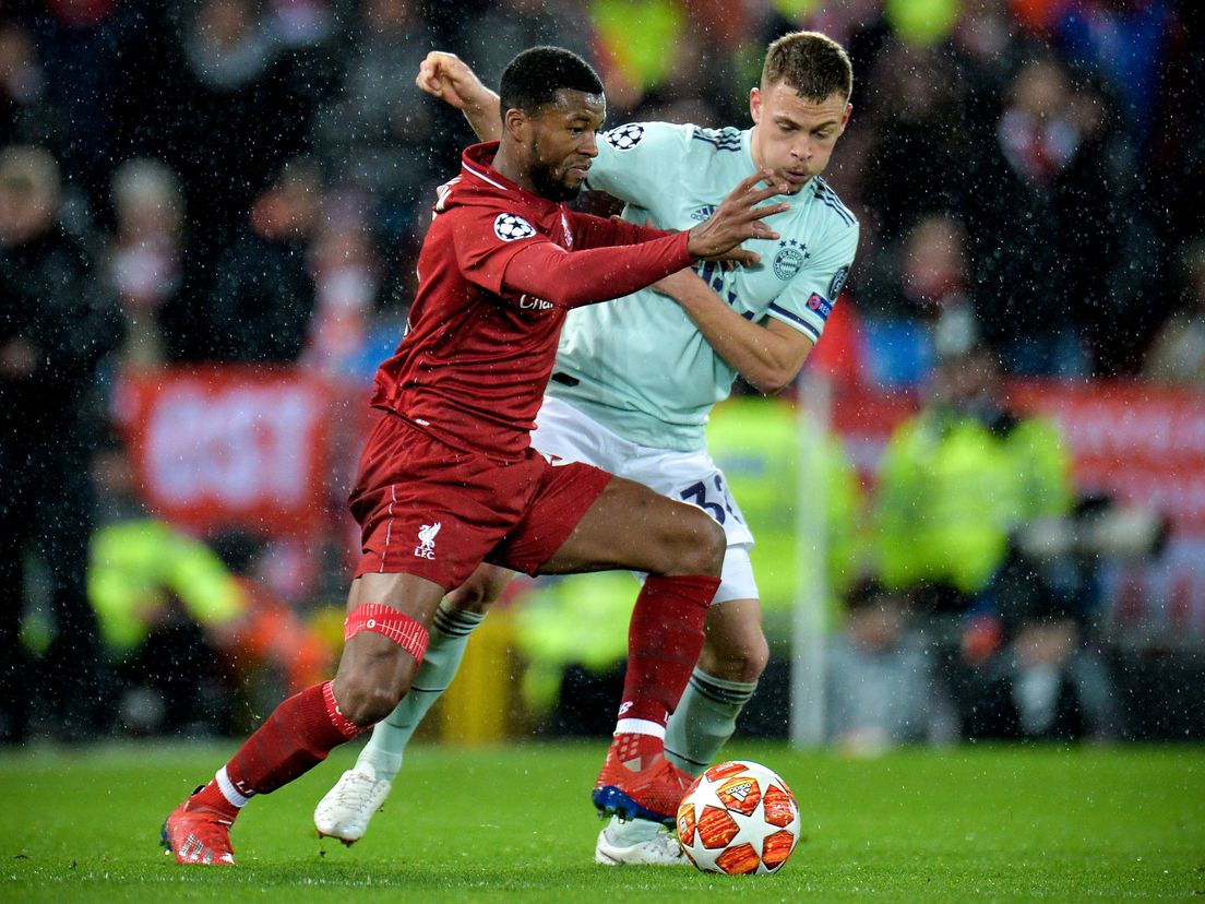 Georginio Wijnaldum in duel met Joshua Kimmich