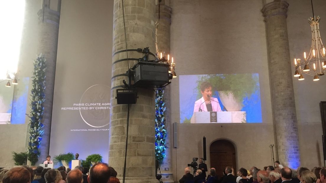 Cristiana Figueres krijgt Four Freedoms Award