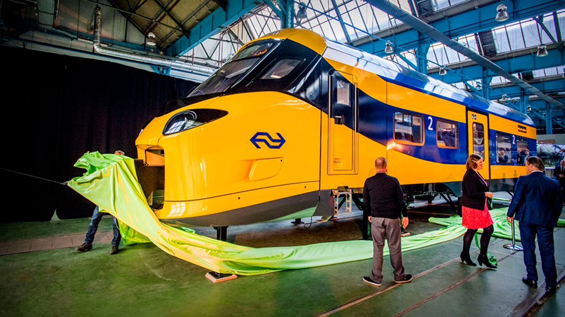 De presentatie van de trein vanmiddag.