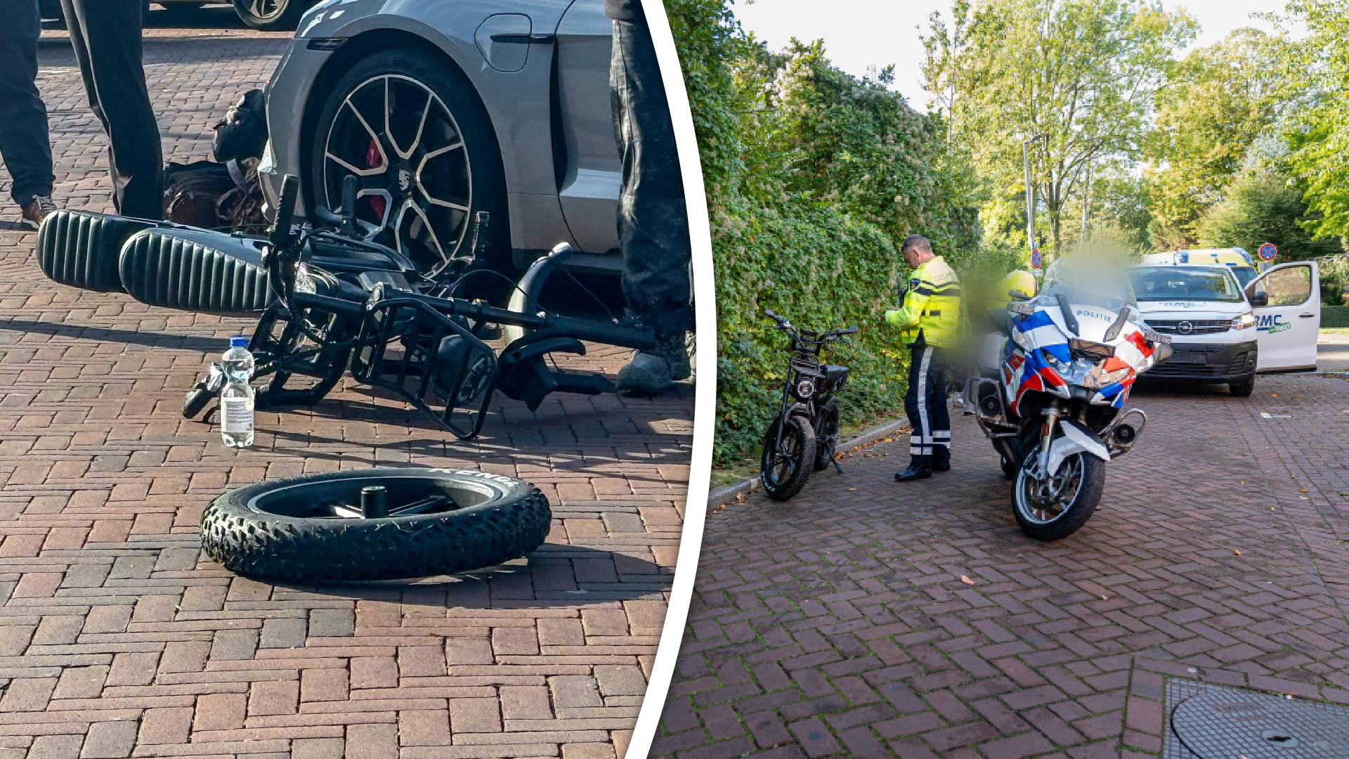 Vier gewonden zijn naar het ziekenhuis gebracht.
