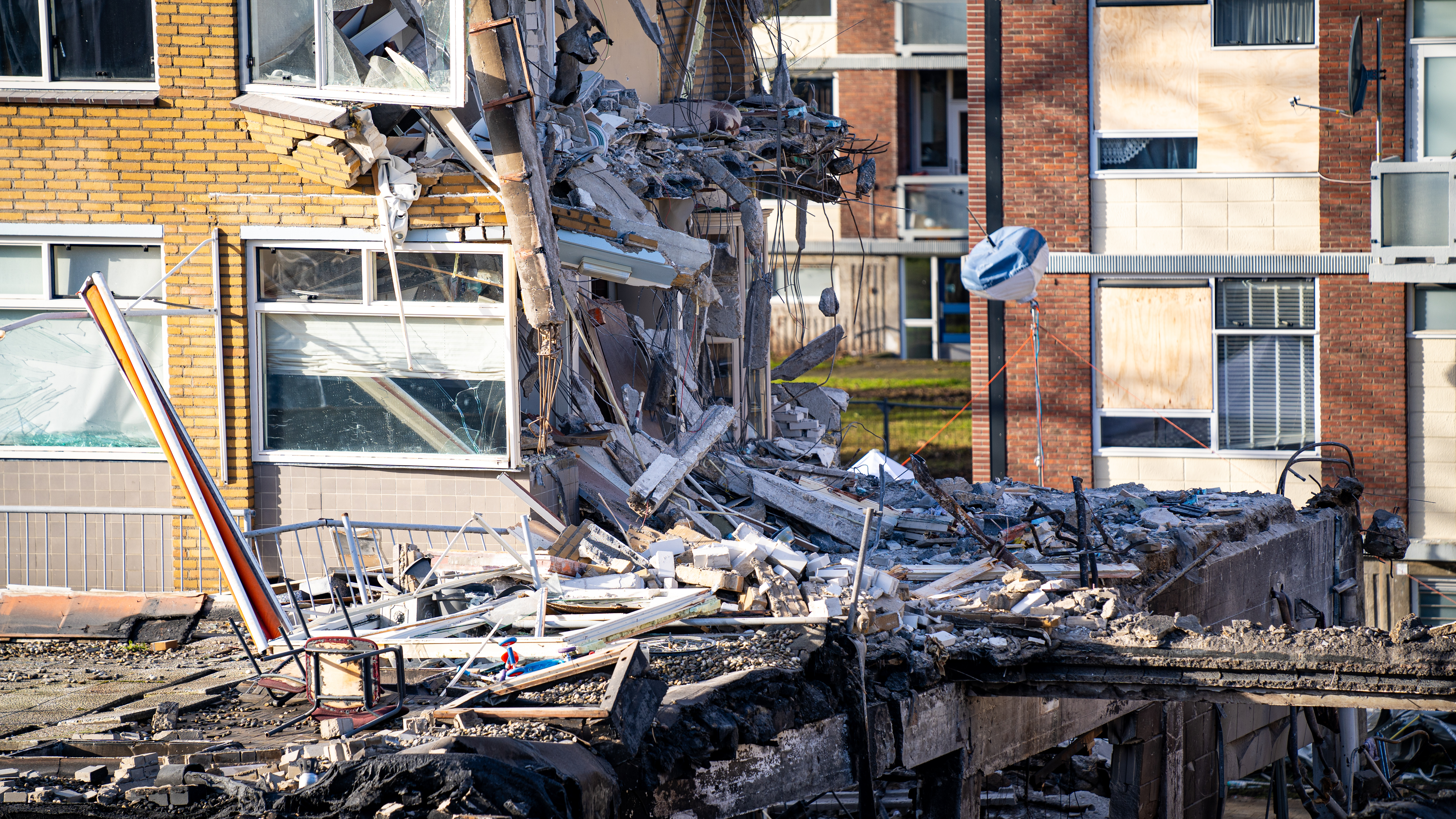 De situatie op de Schammenkamp op donderdagochtend 1 februari