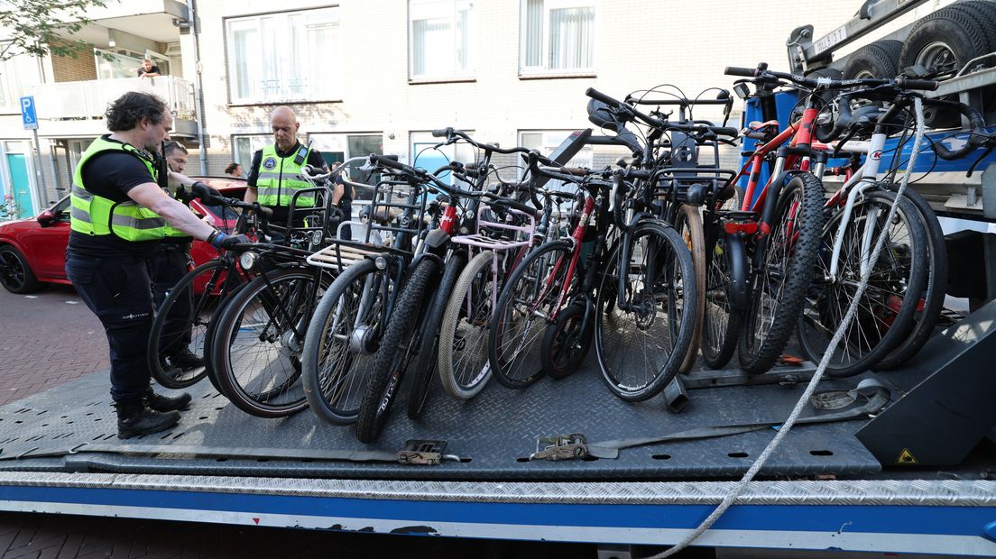 De politie trof tussen de 110 en 120 mogelijk gestolen fietsen aan