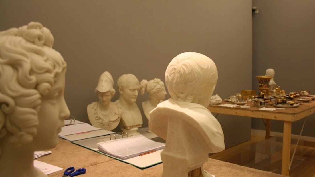 Opbouw Liechtenstein tentoonstelling