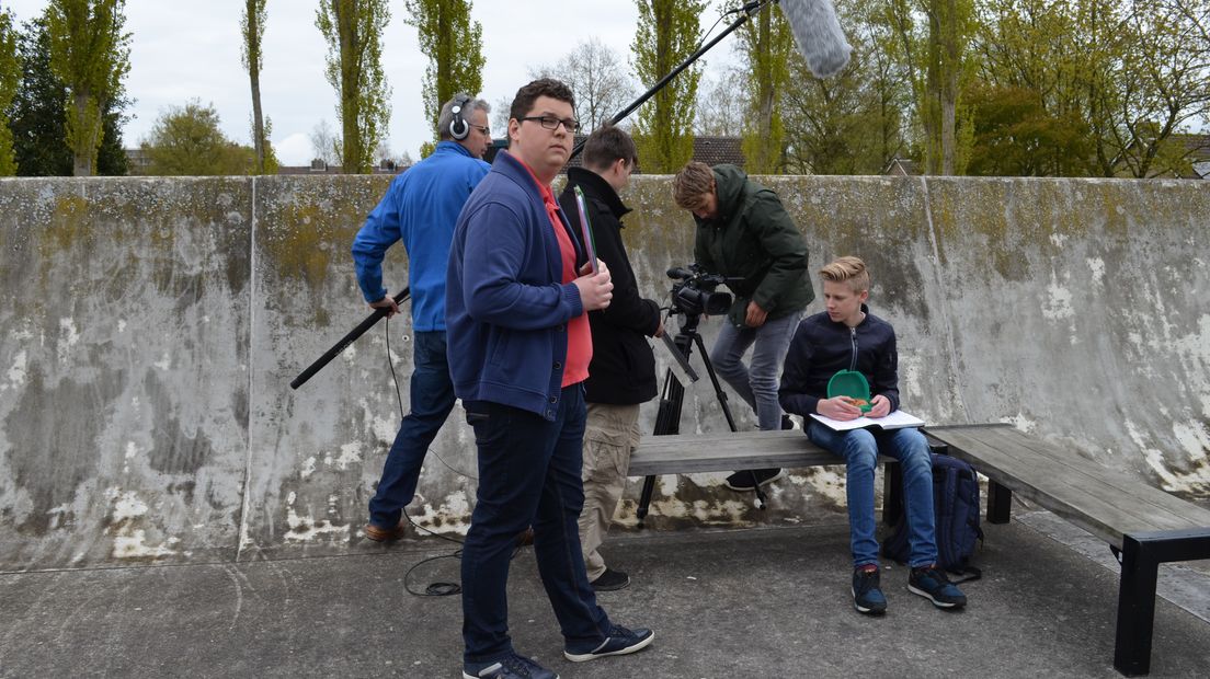 Brian op de Dijk tijdens de opnames (eigen foto)