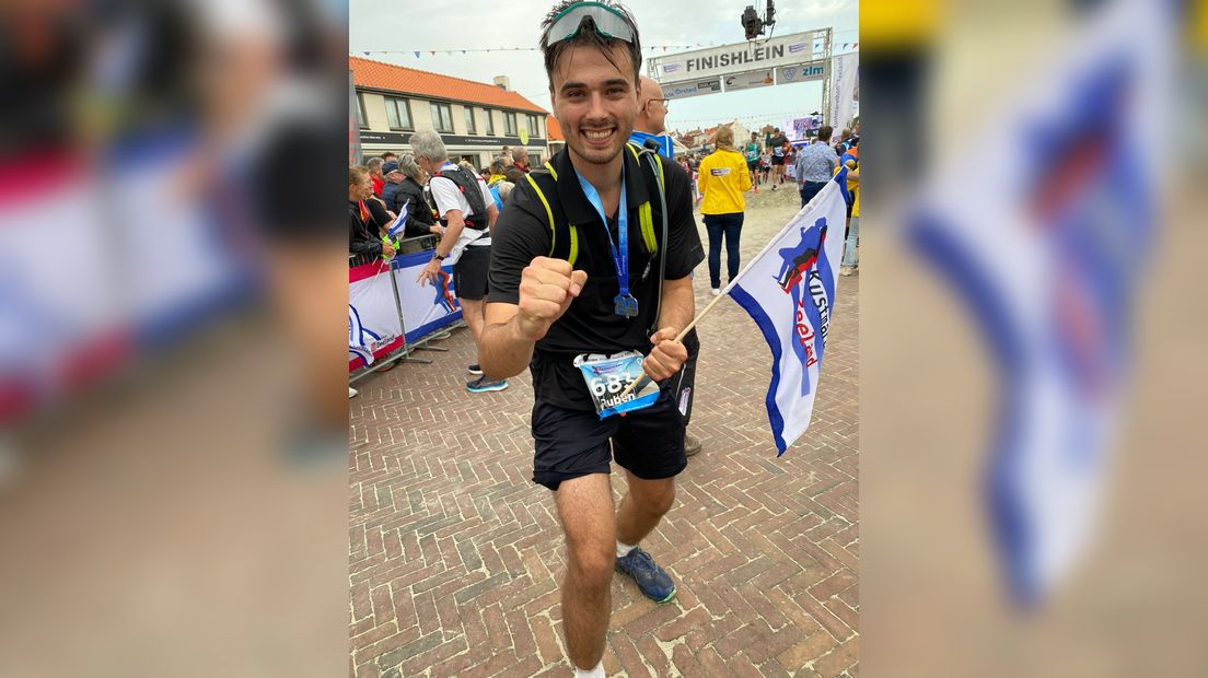 Voor Ruben Verhelst uit Amsterdam was het vandaag zijn eerste Kustmarathon.