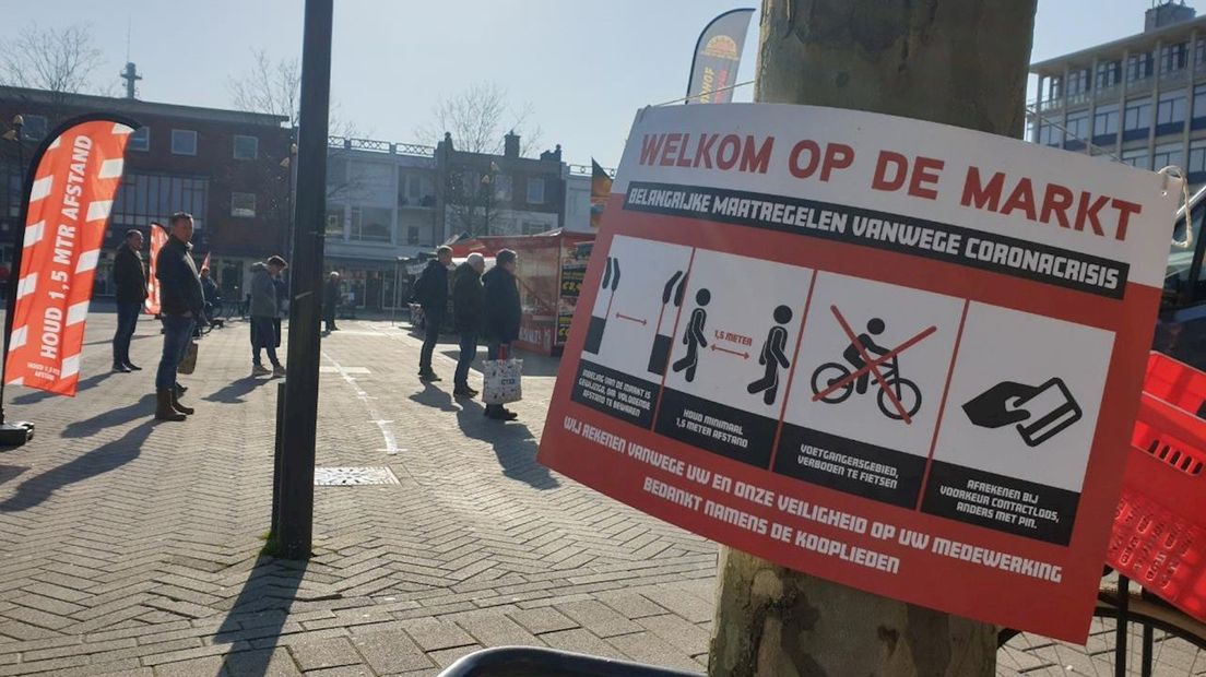 Veiligheidsmaatregelen op de markt in Hengelo