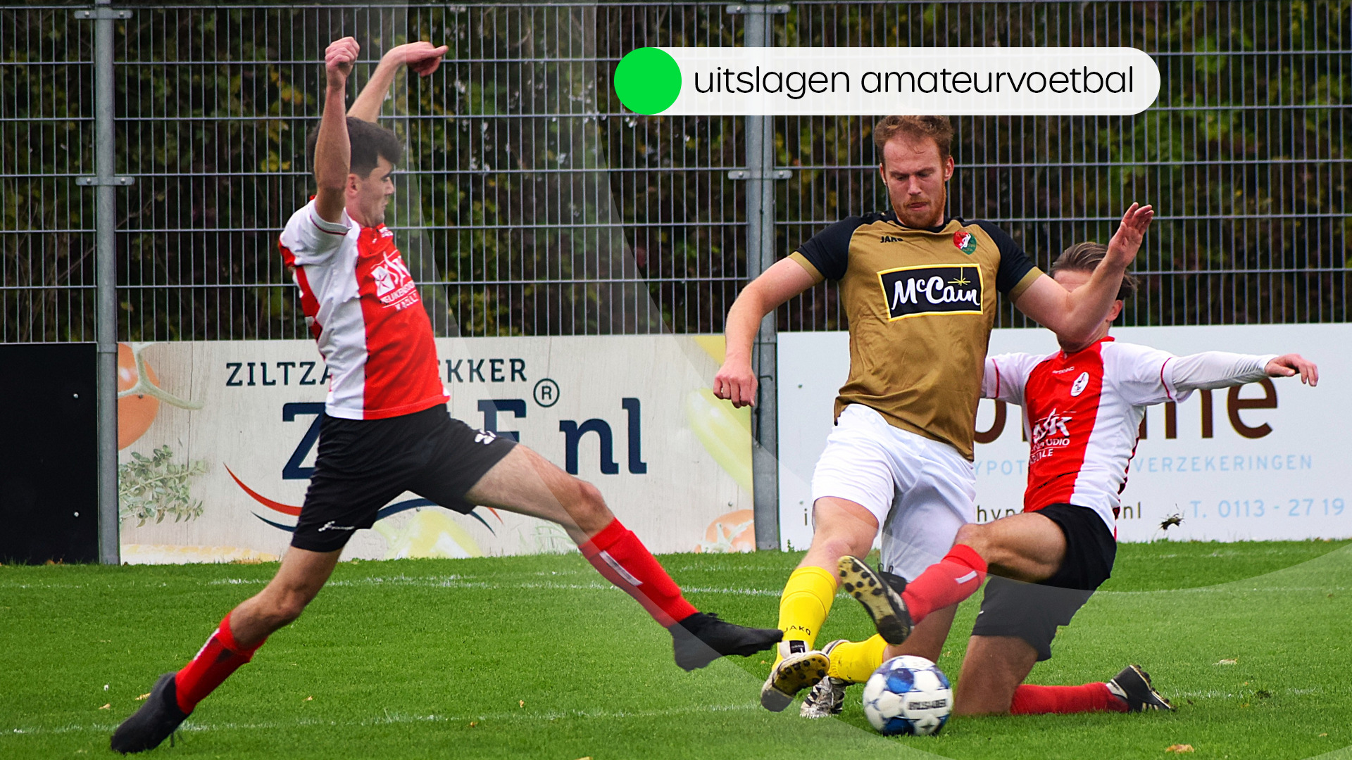 Uitslagen amateurvoetbal zaterdag 24 oktober