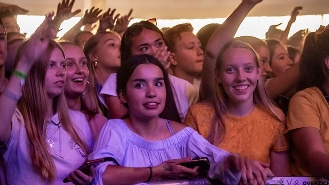 Publiek bij een concert op Appelpop in 2019.