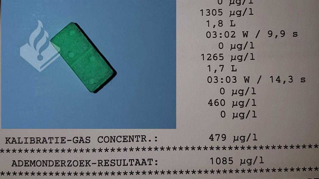 De man nam tijdens zijn arrestatie een xtc-pil