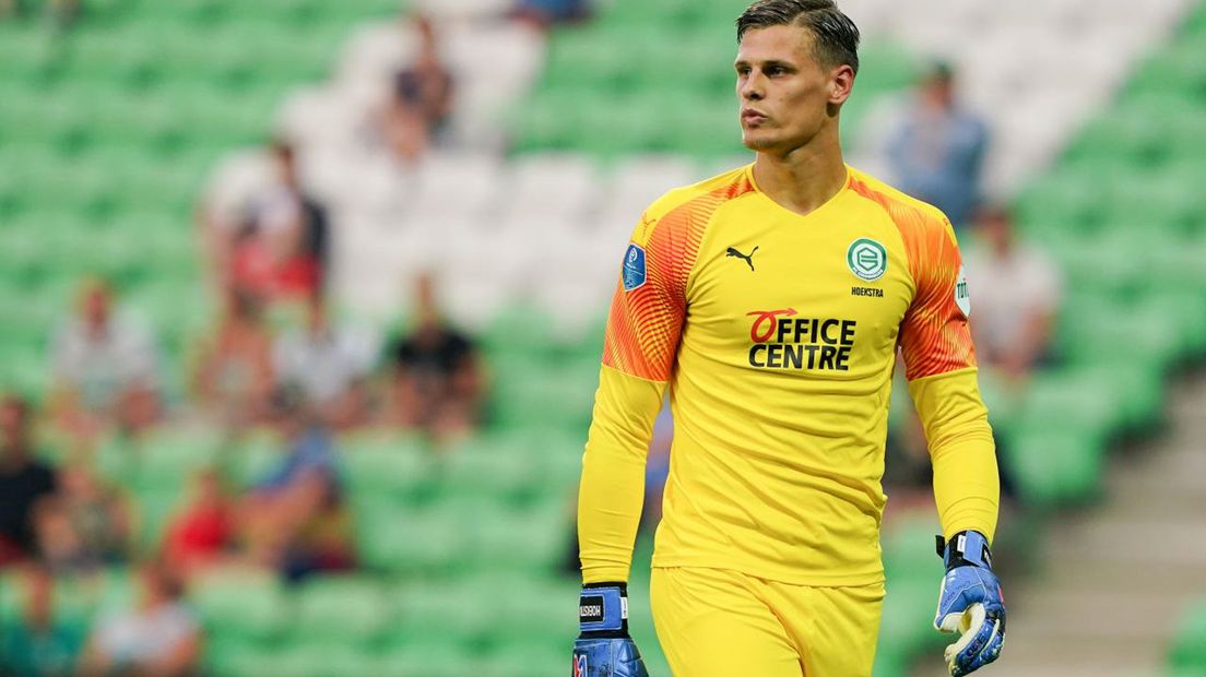 Jan Hoekstra in het shirt van FC Groningen