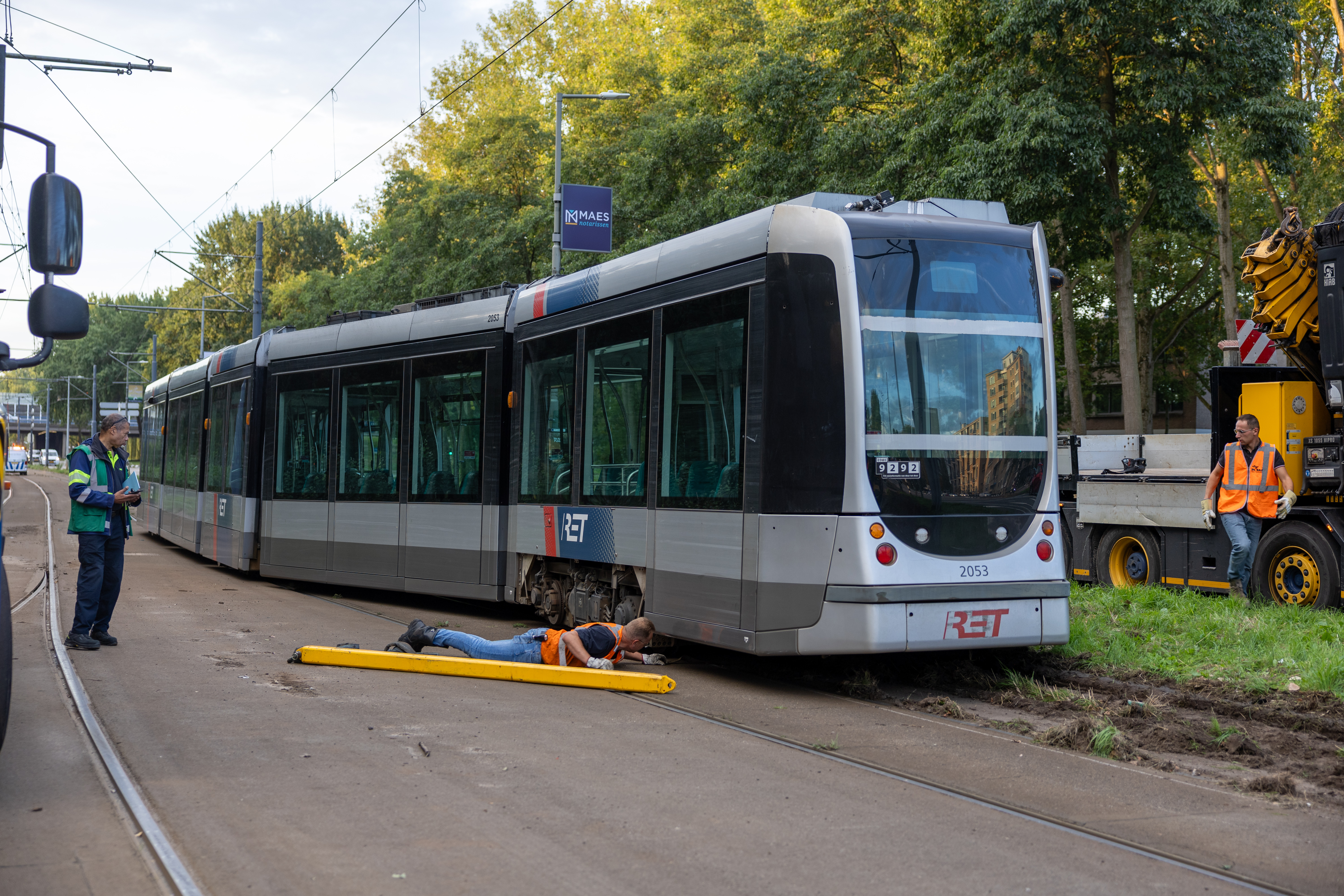 De ontsporing gebeurde op een plek waar trams moesten omkeren.