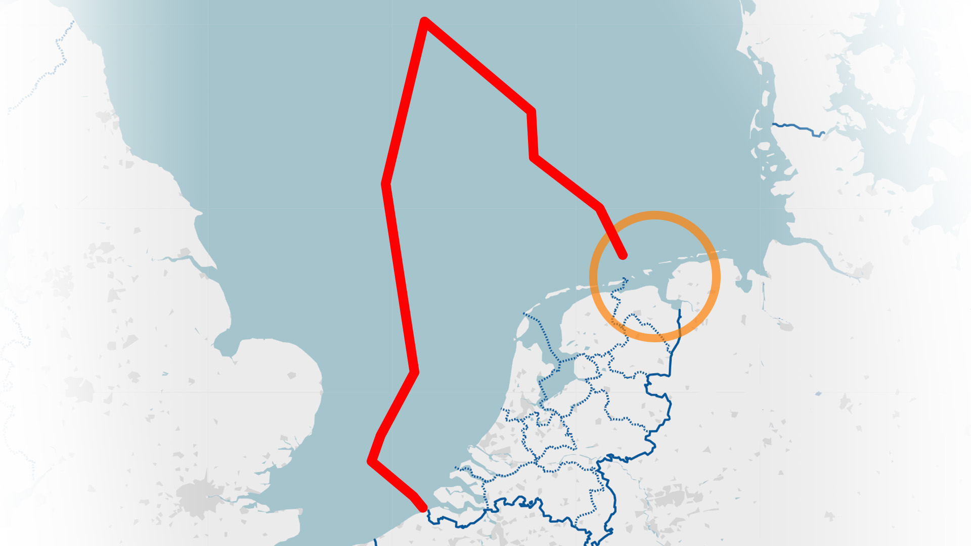 De grins is net definiearre by it stikje Nederlân en Dútslân