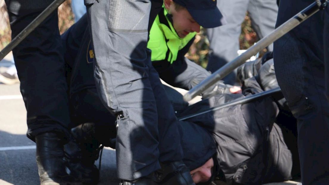 Demonstratie tegen azc in Enschede