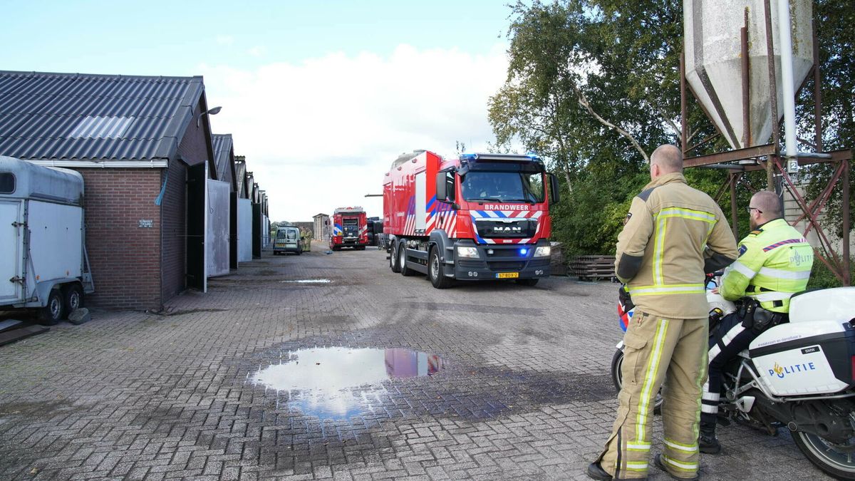 Brand in boerenschuur in Smilde