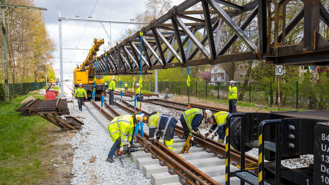 Werkzaamheden aan het spoor in Assen afgelopen voorjaar (Rechten: ProRail / Stefan Verkerk)