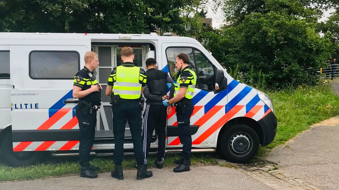 Aanhouding tijdens grote politie controle