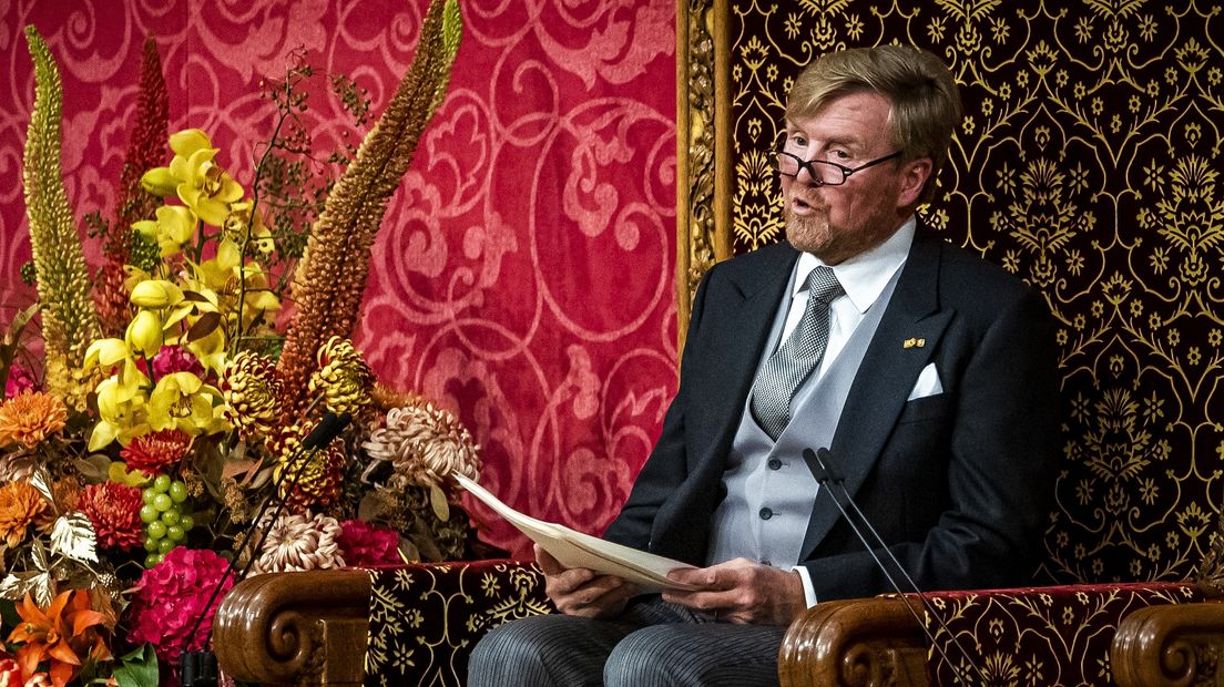 Koning Willem-Alexander tijdens de Troonrede