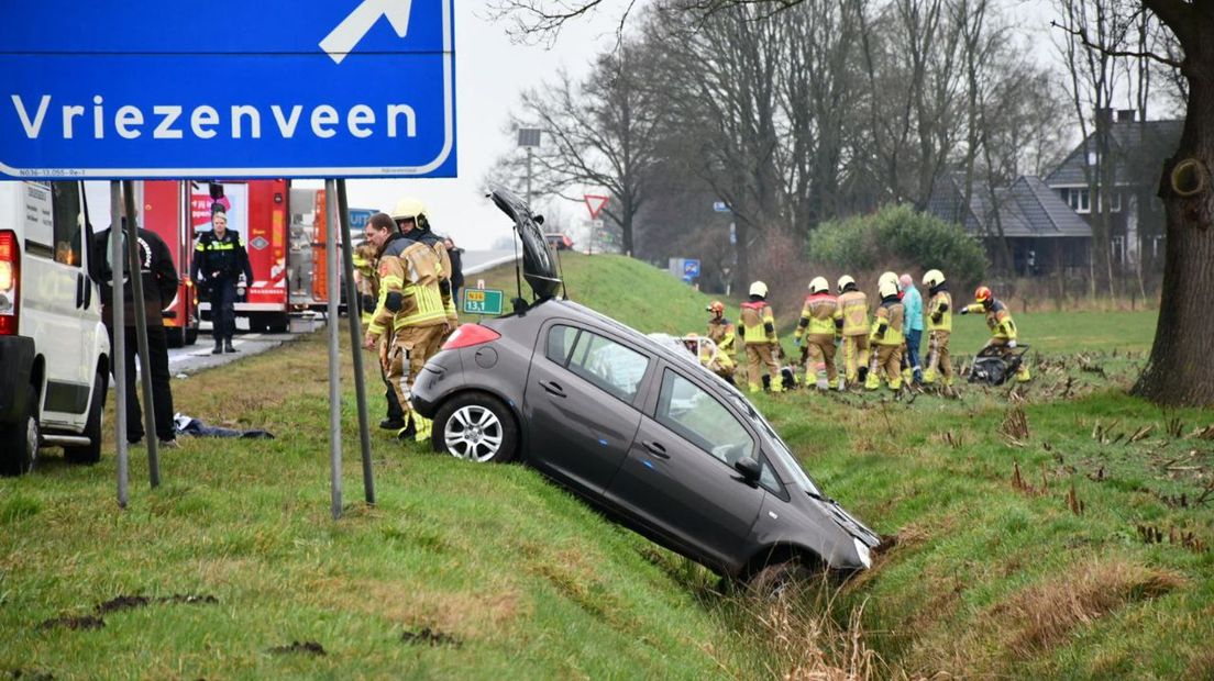 Hulpdiensten moesten uitrukken voor een ongeval met letsel op de N36 ter hoogte van Vriezenveen