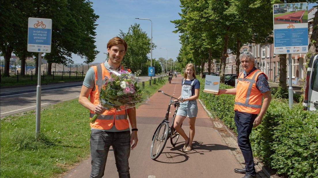 Dorienke Pullen was de miljoenste fietsbeweging op de het fietspad