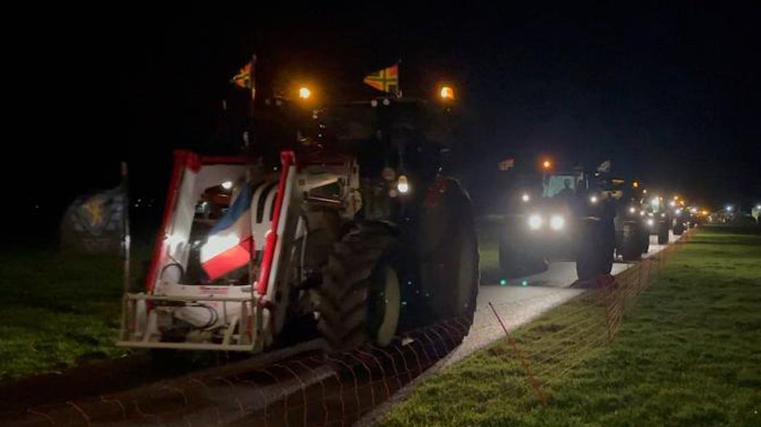 Boeren op weg vanuit Niezijl naar Den Haag