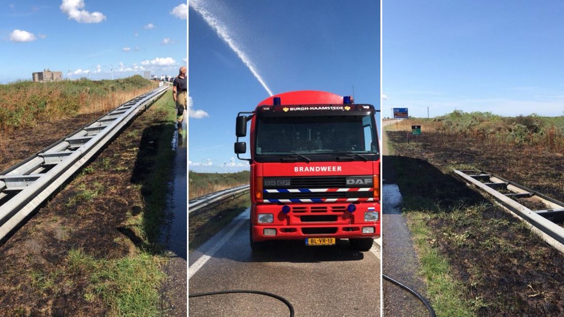 De brandweerpost van Burgh-Haamstede postte drie foto's op Facebook.