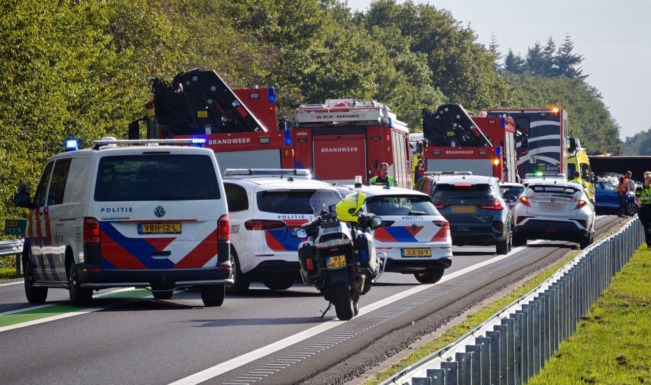 De N48 is in beide richtingen voorlopig gesloten