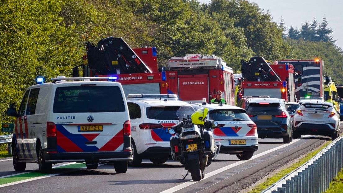 De N48 is in beide richtingen voorlopig gesloten