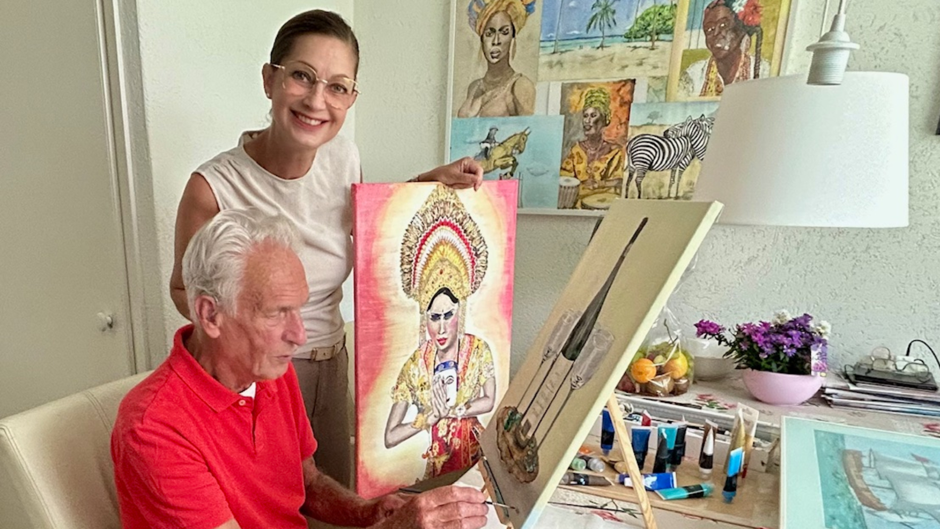 Paola en haar vader.