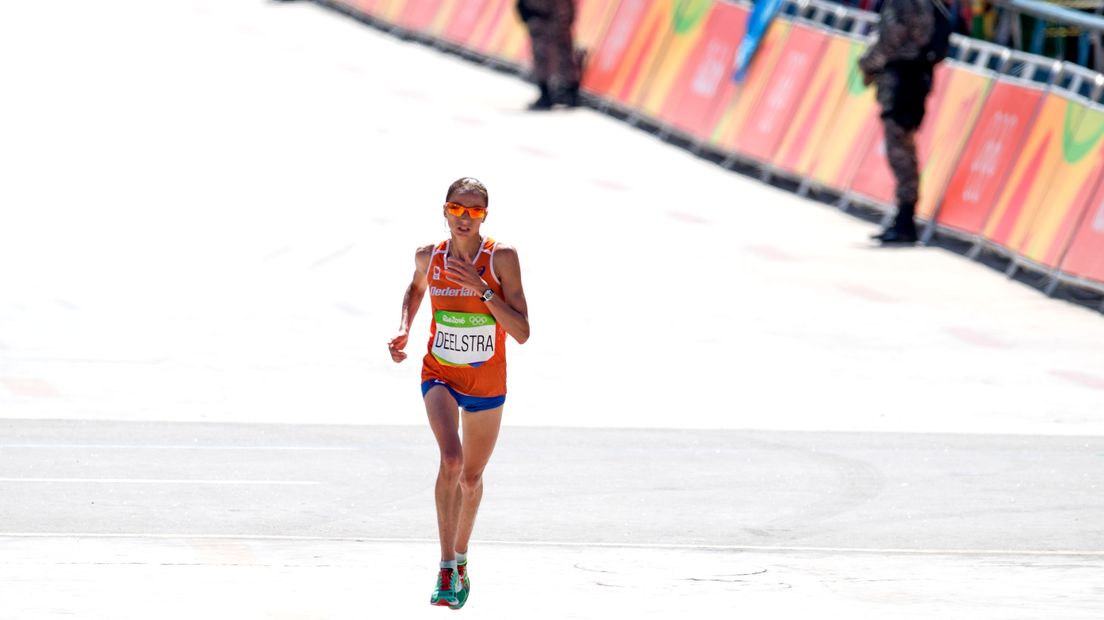 Andrea Deelstra tijdens de Olympische Spelen, twee jaar geleden (Rechten: archief ANP / Olaf Kraak)