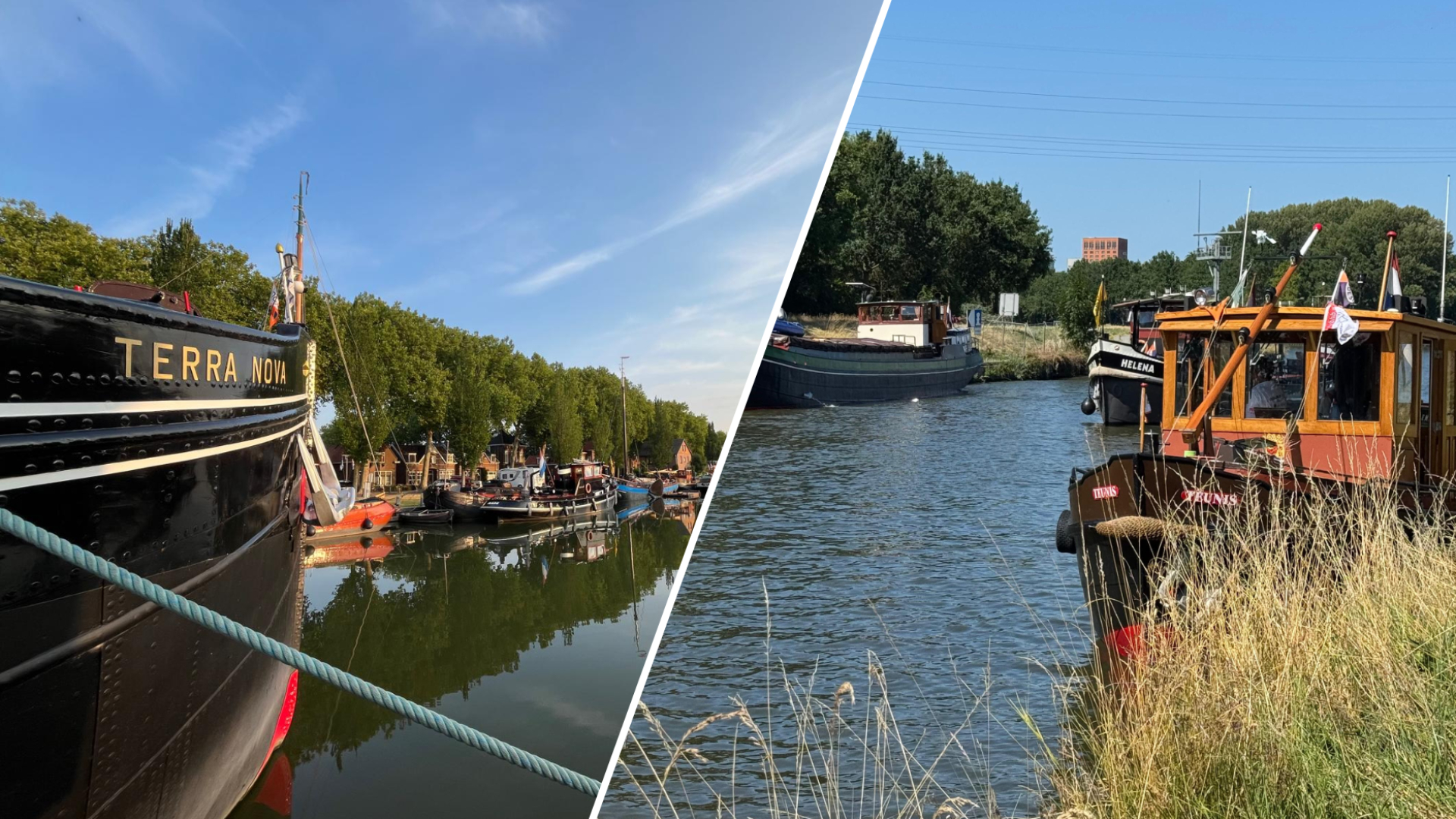 Historische schepen in de haven van Vreeswijk