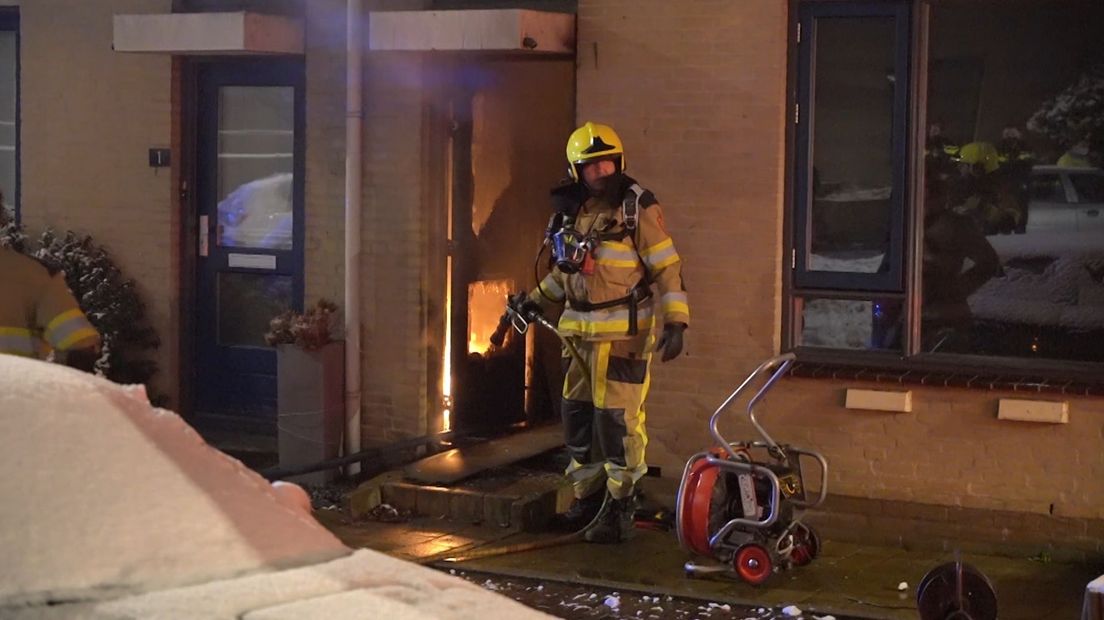 De brand woedde aan de Uiverplaats.