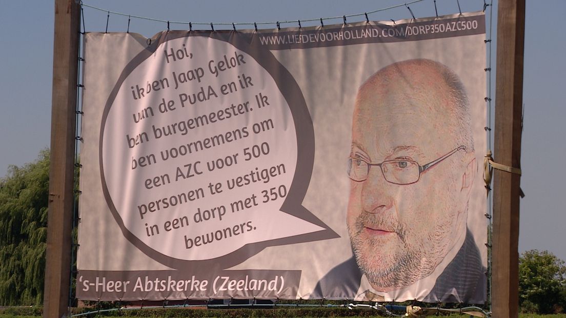 spandoek gericht tegen Jaap Gelok