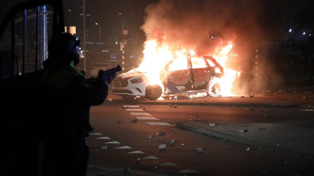 Dit was het beeld bij de Eritrese rellen in Den Haag afgelopen februari