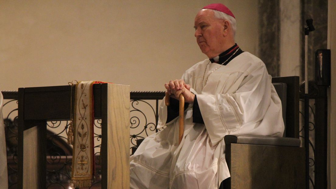 Oud-bisschop Frans Wiertz tijdens zijn 80ste verjaardagsviering