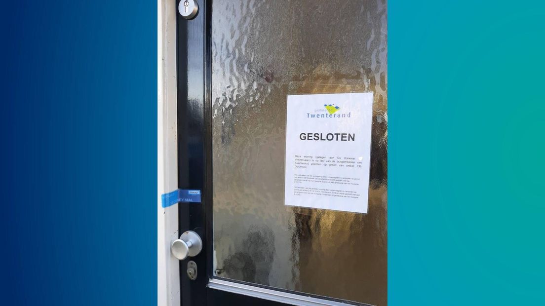 De woning gaat voor zes maanden op slot