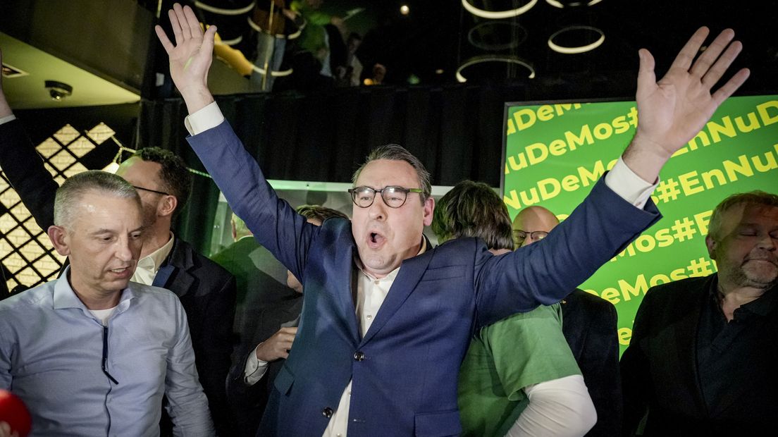 Richard de Mos van Hart voor Den Haag reageert op de eerste exitpoll