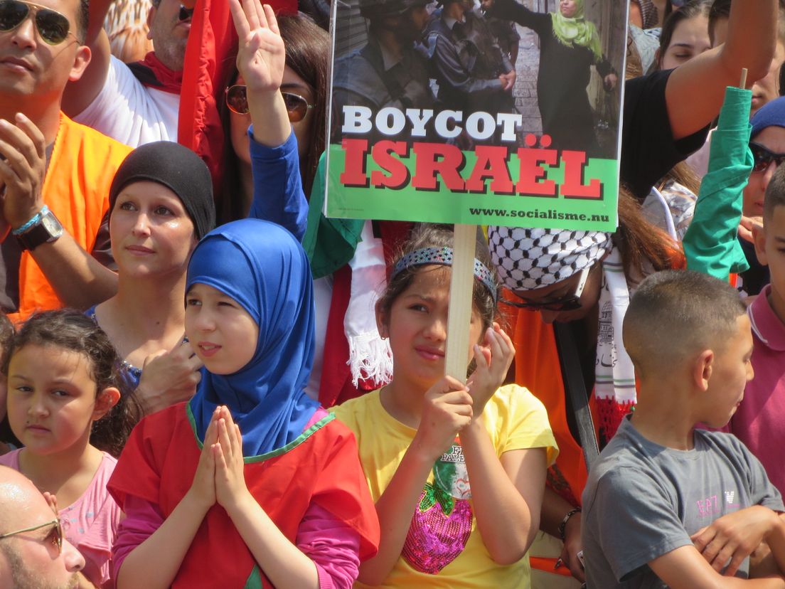 Protest tegen geweld Gaza