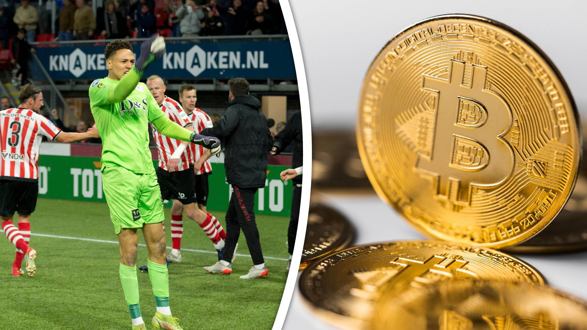 Sparta speelde in 2022 tegen AZ en Knaken was toen bordsponsor.