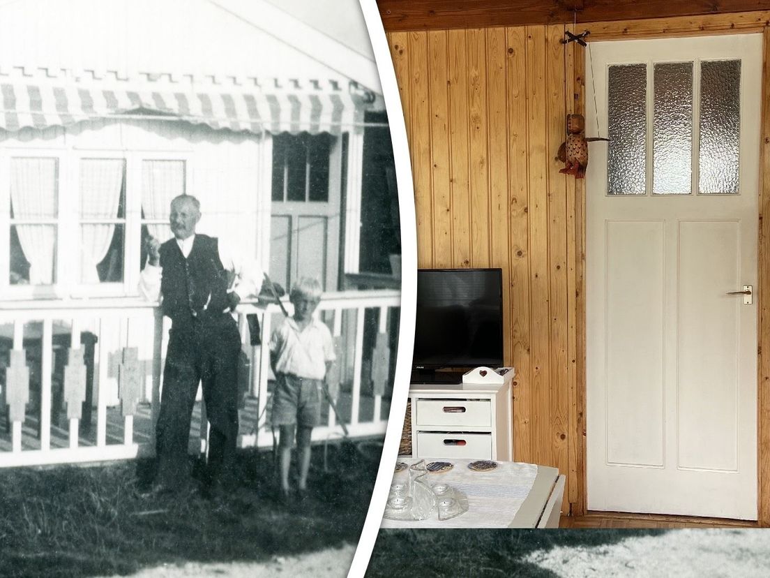 Links de buitendeur in het oude huisje, rechts de slaapkamerdeur in het huisje van nu