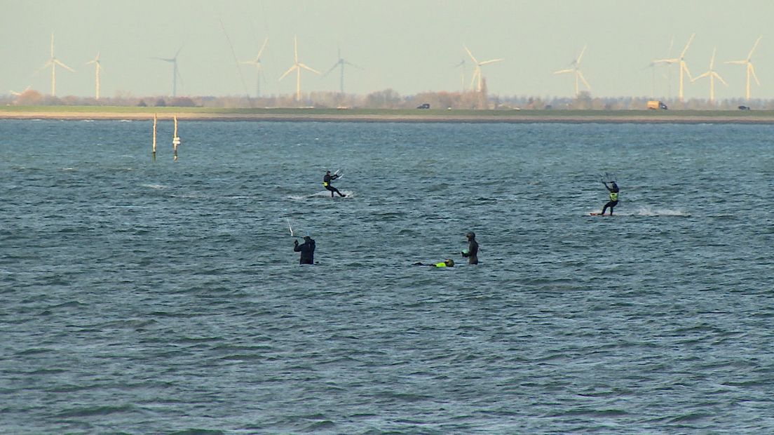 Kitesurfers vogels